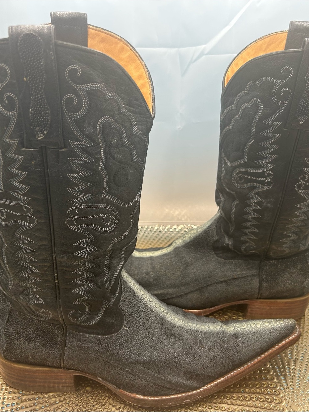 Safari exotic stingray men 9 cowboy boots